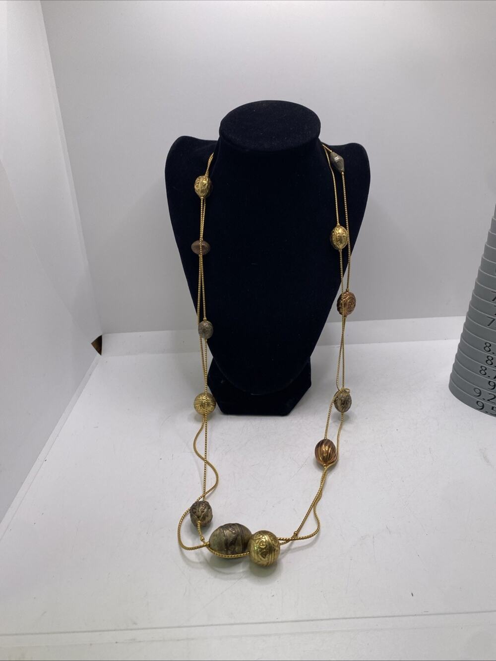Womens Vintage Beaded Long Necklace